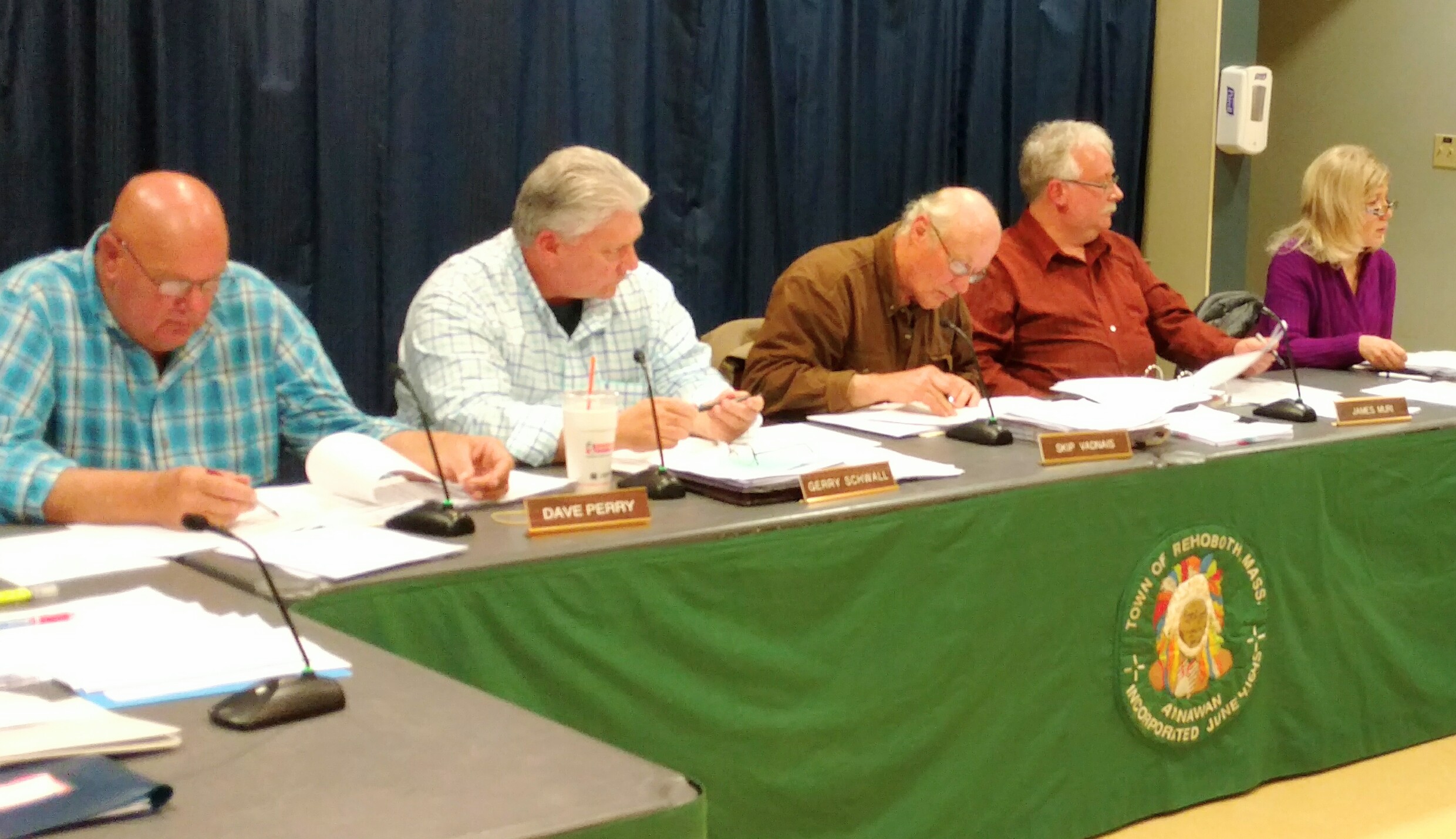 Despite the vote against the natural-gas compressor station, the Rehoboth Board of Selectmen isn't sure how it will respond. (Tim Faulkner/ecoRI News staff)