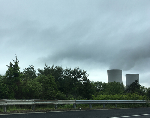 It took a lawsuit, but two 500-foot-high cooling towers were eventually built to help lessen the environmental impact of the Brayton Point Power Station. (Joanna Detz/ecoRI News)