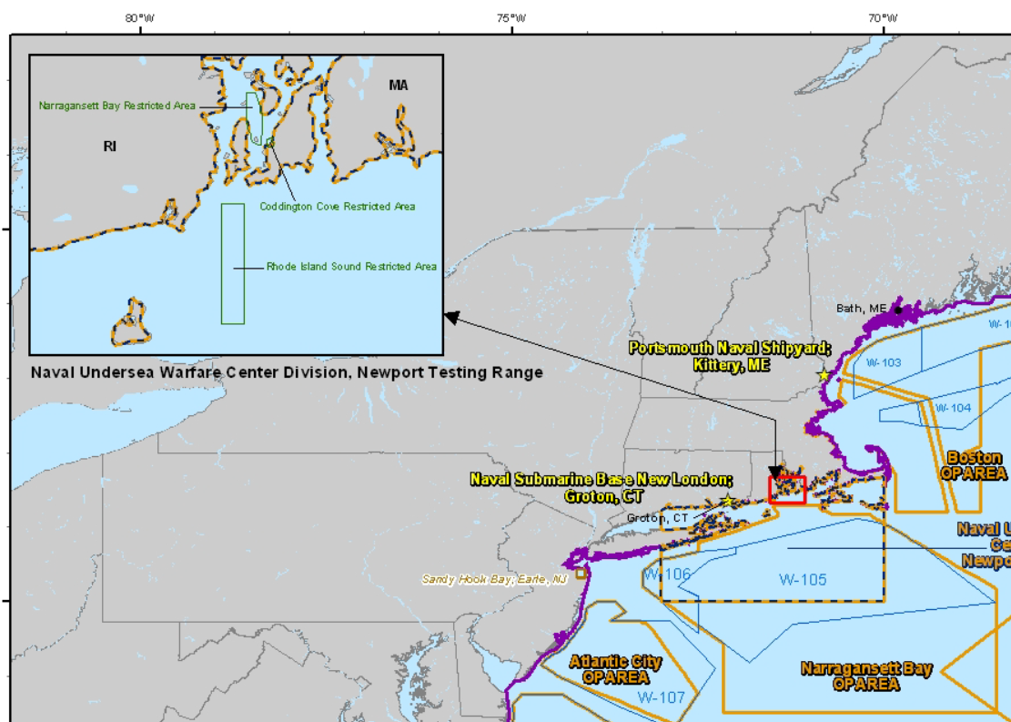 A map of potential military exercises scheduled for 2018. (Navy)