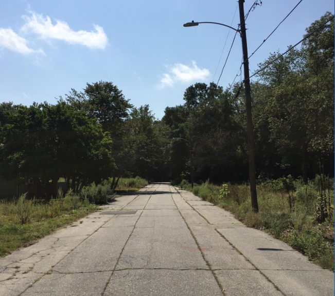 Perkins Avenue in Cranston after flood-prone homes were removed.