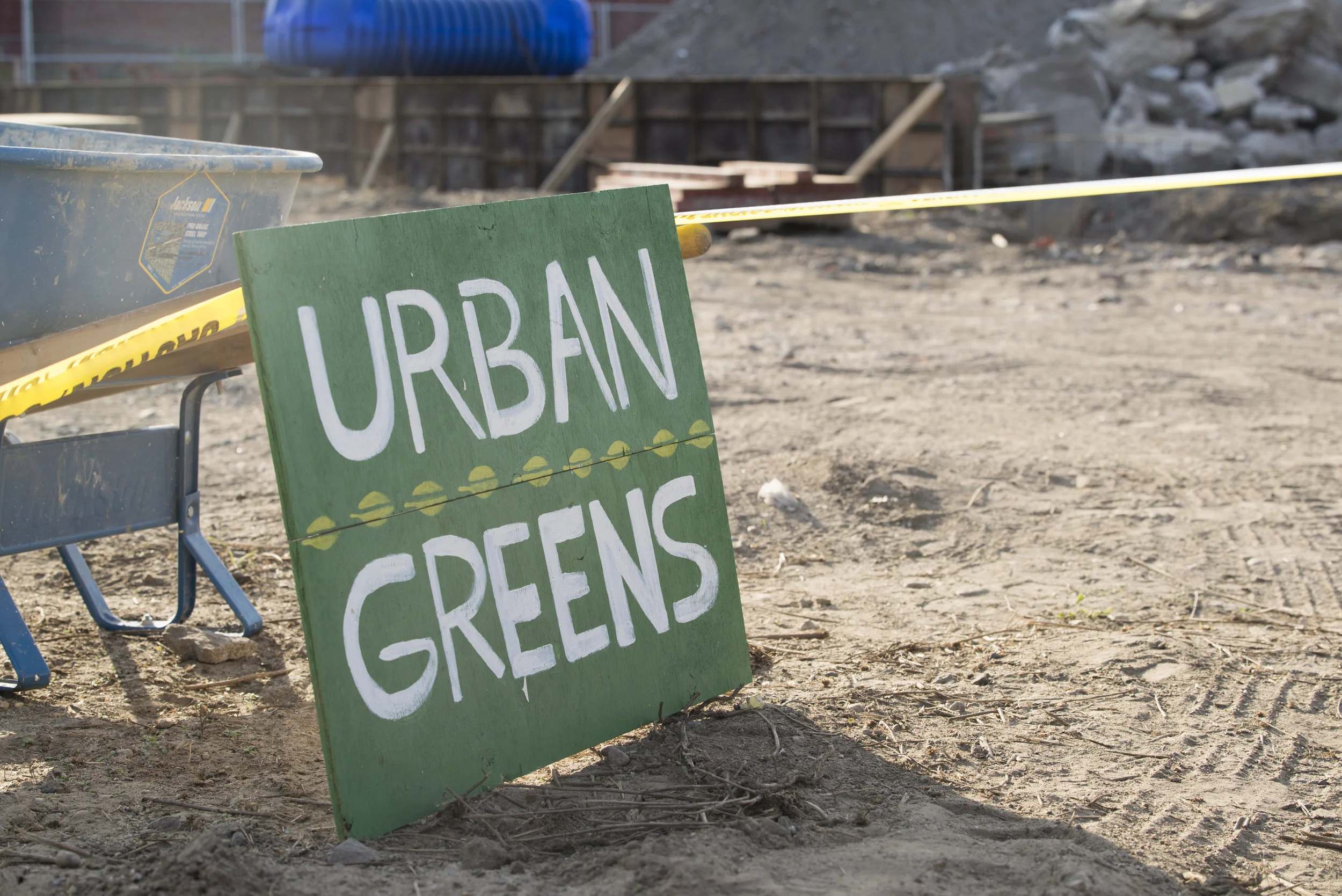 The Urban Greens food co-op is being built on a remediated brownfield on Cranston Street in Providence. (Joanna Detz/ecoRI News phtos)