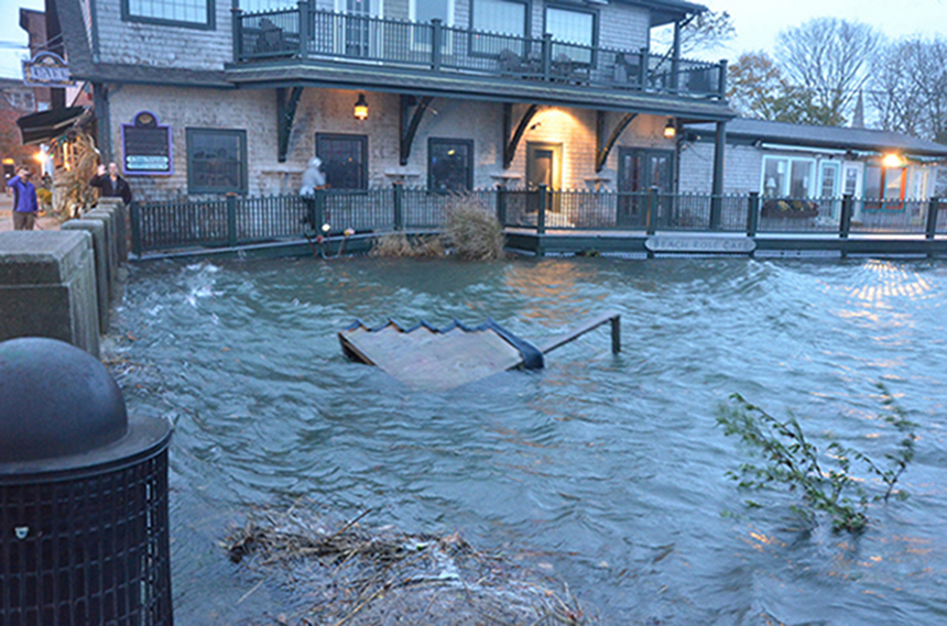 Historic Wickford, a coastal village in North Kingstown, R.I., has been feeling the impacts of climate change since Superstorm Sandy struck in 2012. (Coastal Resources Center at URI)