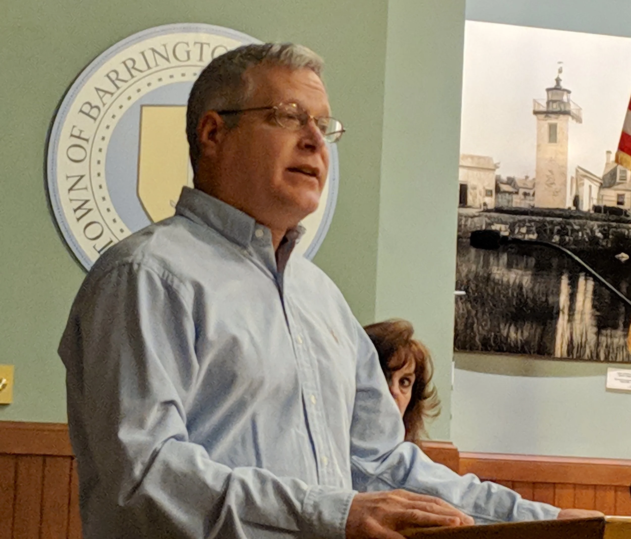 Timothy Brennan, owner of Two Little Fish Seafood Restaurant in Westerly, R.I., said getting rid of single-use plastics — and the favorable attention on social media it generated — has helped business. (Tim Faulkner/ecoRI News photos)
