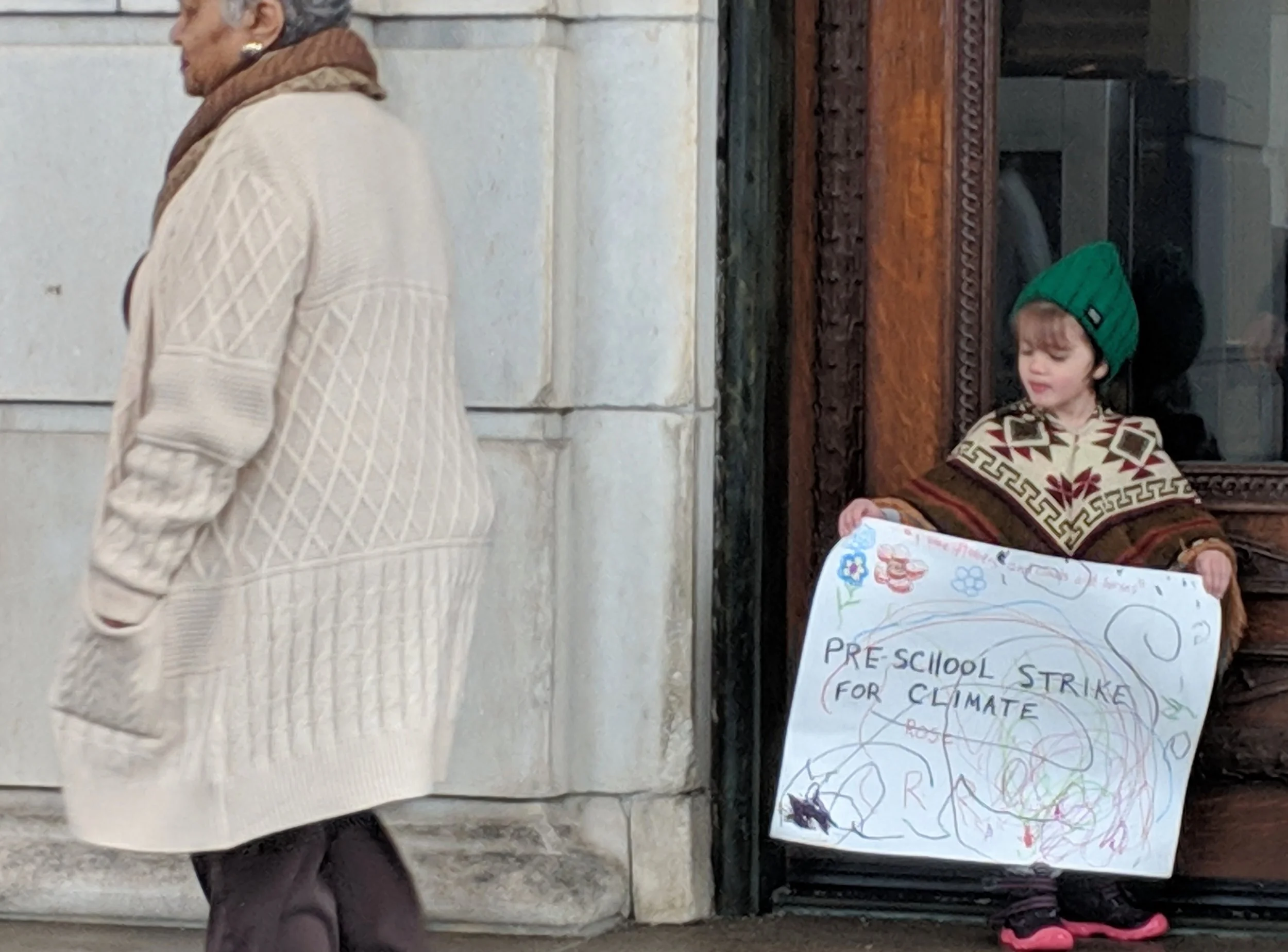 Students of all ages skipped school to join the protest.