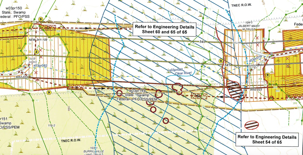 A wetland permit is needed to alter the Clear River for new electric power lines. (Army Corps of Engineers)