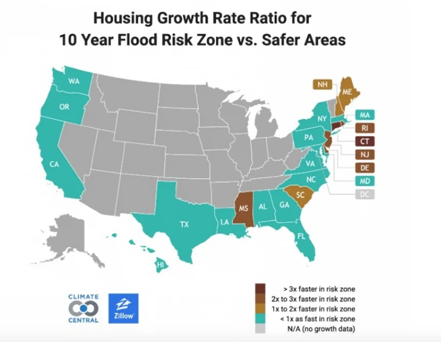 Connecticut, Rhode Island, and Massachusetts are developing risk zones more quickly than safer locations.