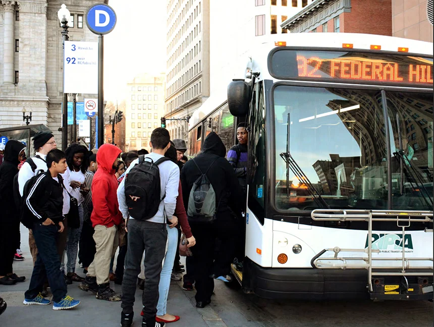 The Rhode Island Public Transit Authority’s fleet of buses transports more than 16 million riders annually. (RIPTA)