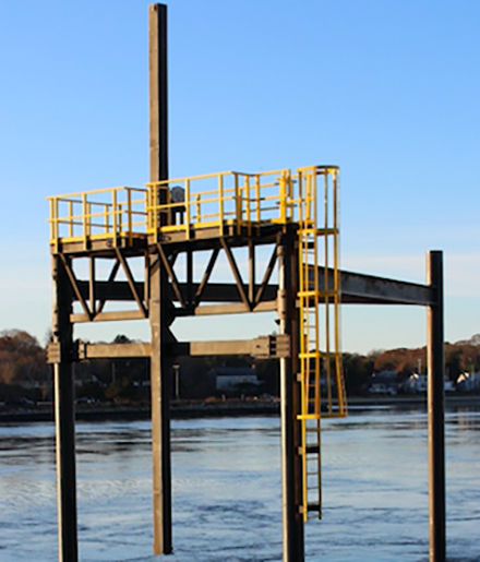 A tidal current platform in the Cape Cod Canal will soon test its first underwater turbine. (Marine Renewable Energy Collaborative)