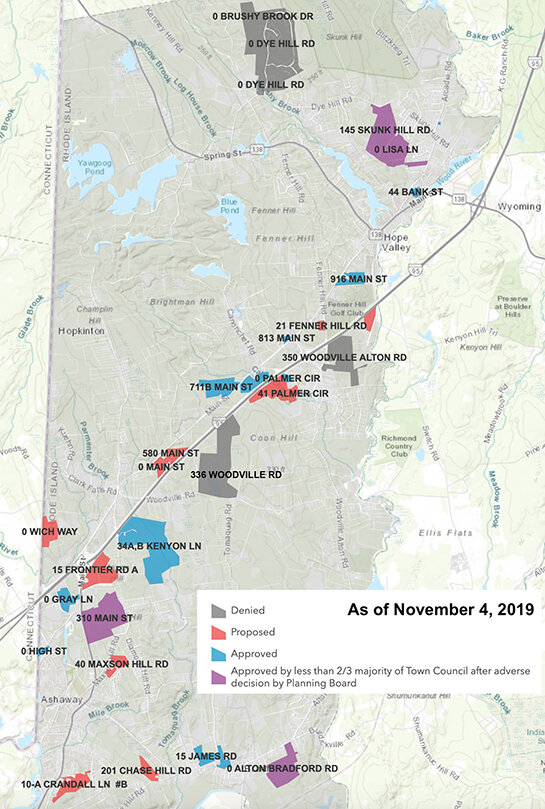 Local resident Emily Shumchenia created this map to document Hopkinton’s growing solar footprint.