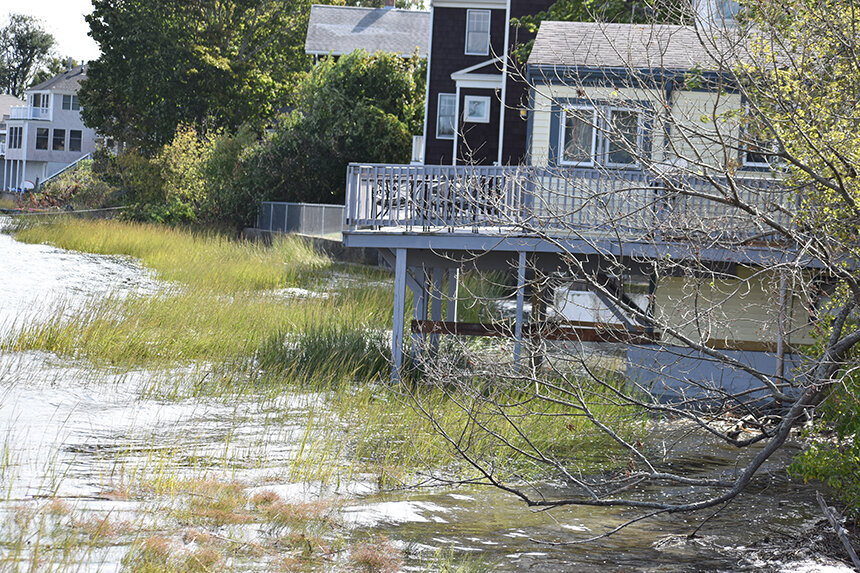 Decades of construction atop coastal wetlands and ecosystems has made flooding more extreme and diminished the availability of natural resources. (Frank Carini/ecoRI News)
