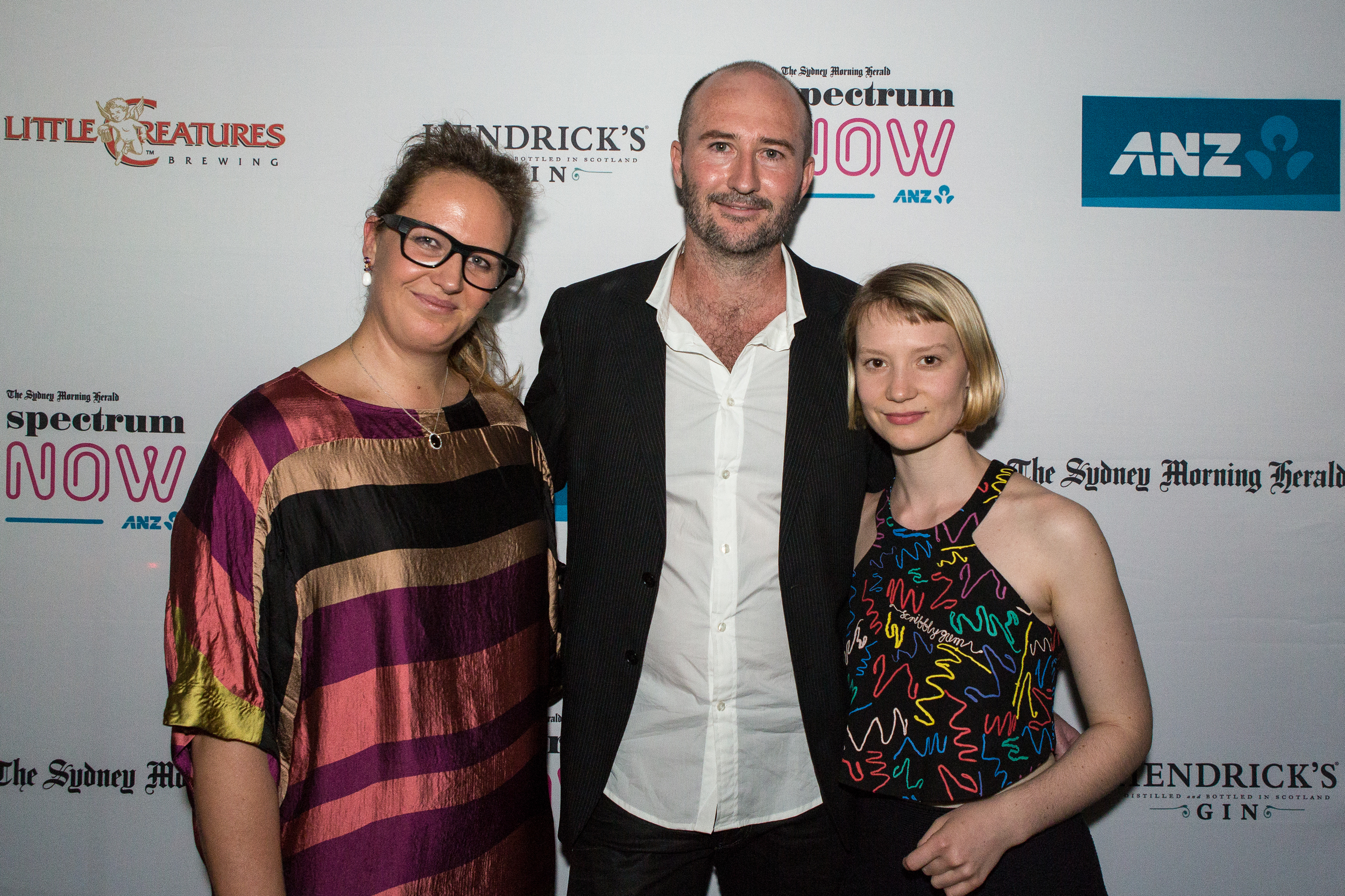 Del, Brendan & Mia Wasikowska, Sydney Premiere