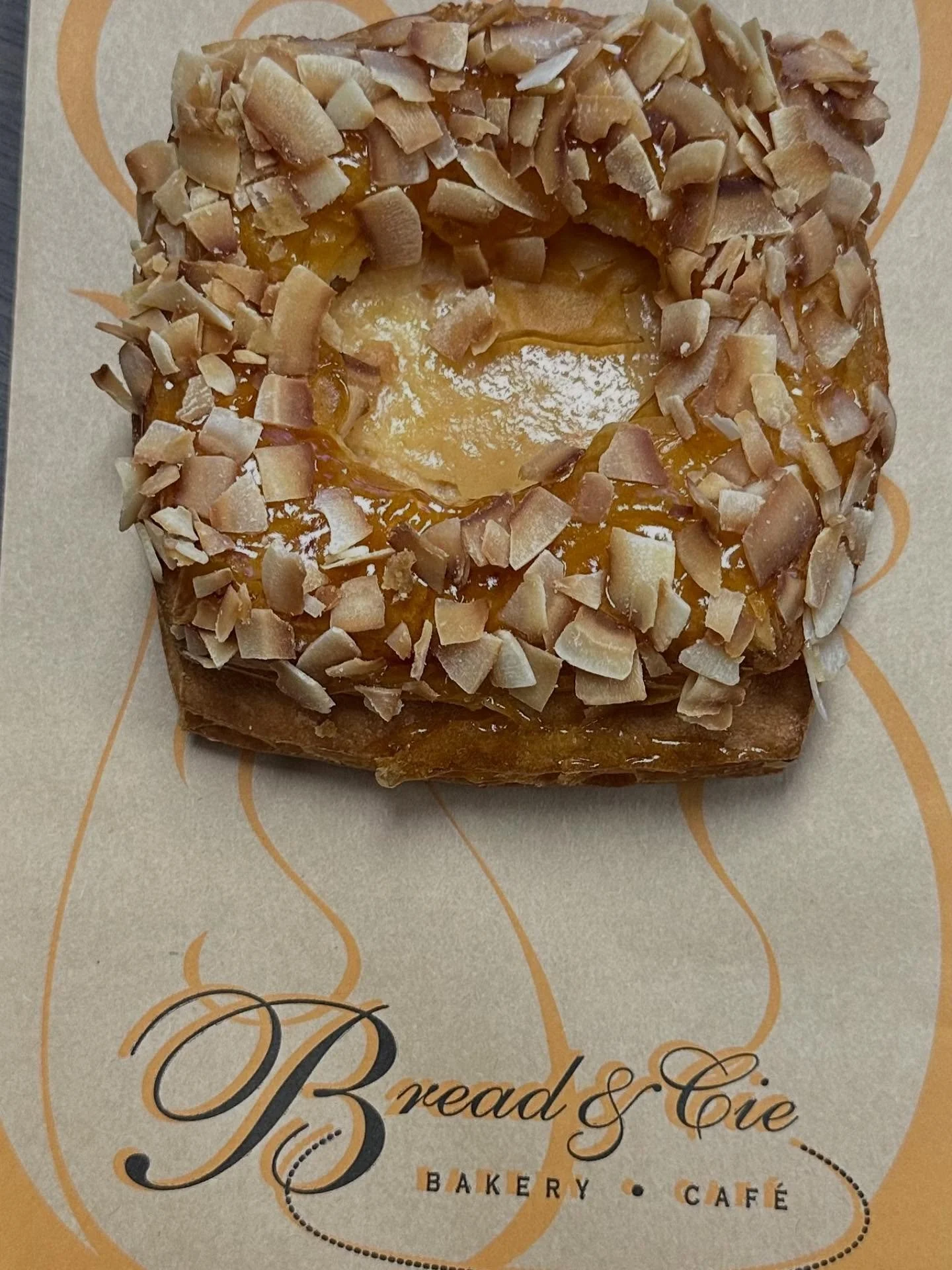 Passion Fruit-Pineapple-Guava Danish available at @breadandcie made with Jackie&rsquo;s Jams.