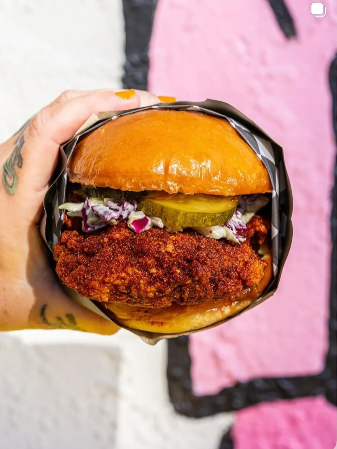 RUN DON&rsquo;T WALK to @chick.and.hawk.  The team that dreamed up @manna_leucadia  @chefbachelier and chef @marlaw_seraspi have created the best sandwich we have ever had!  Crispy and juicy.  You need to also try one of @nickmakesdrinks cocktails or