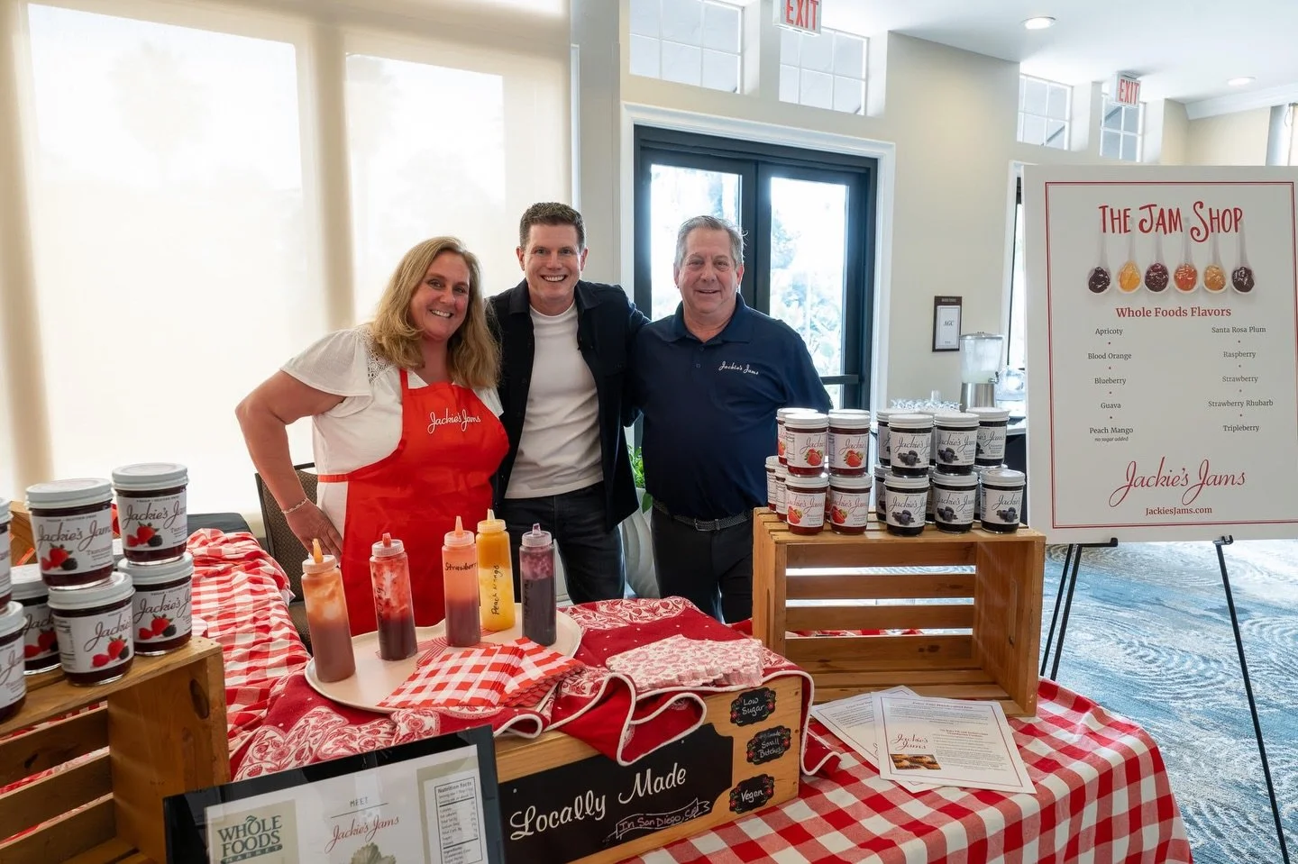 Jackie&rsquo;s Jams had the pleasure of meeting @wholefoods CEO Jason Buechel and other SoCal staff members as we showcased our jams. We are so happy to be offered by such a community-oriented company.