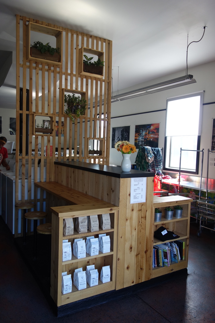 Spin City Coffee-Plant Wall and Seating