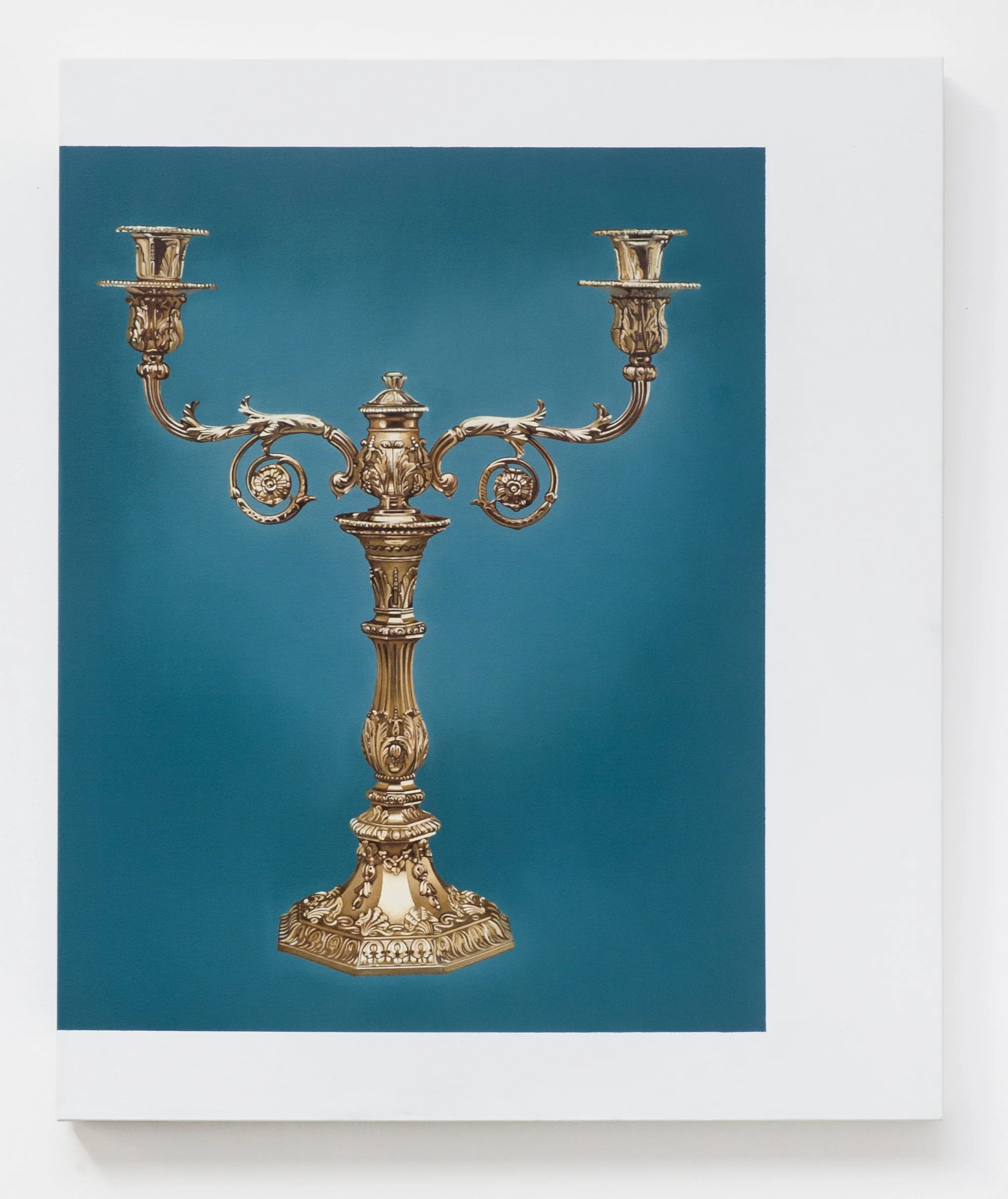 • 5.XI.86 ONE OF A SET OF TWO IDENTICAL PAIRS OF GEORGIAN SILVER-GILT TABEL CANDLESTICKS AFTER DESIGNS BY WILLIAM KENT (Sotheby’s Art at Auction 1986-87) 