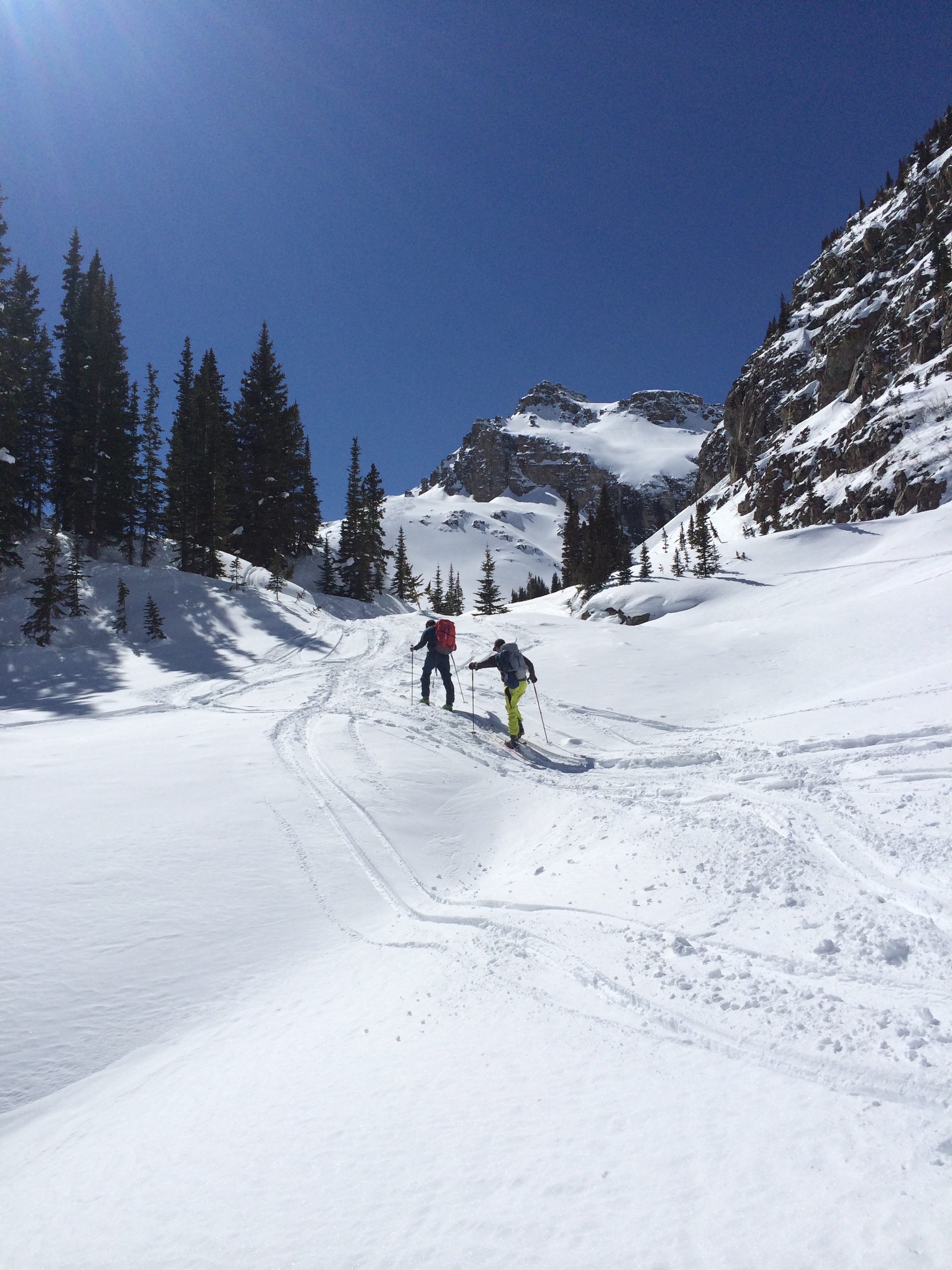 The final push of the 6 mile approach from Ashcroft to the Green-Wilson Hut