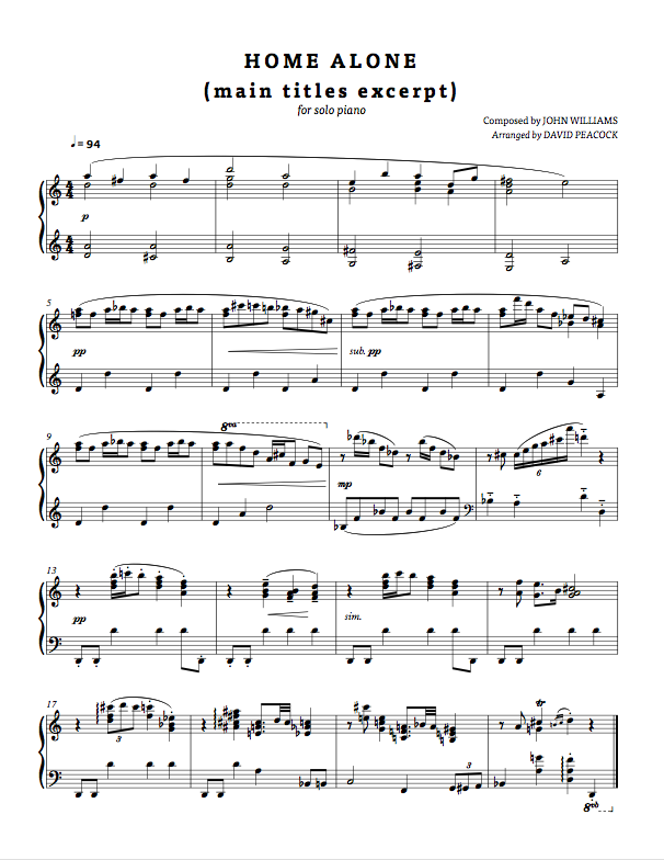 Sheet Music — David Peacock