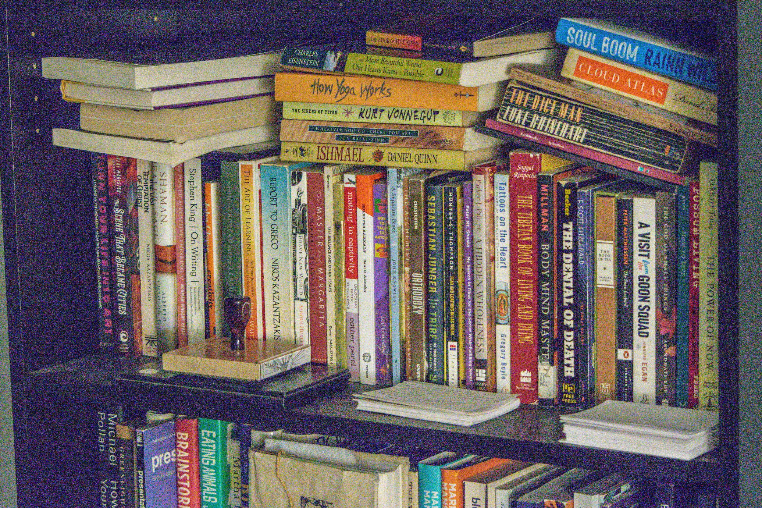   Bookshelf   A floating shelf of the best books I’ve ever read.   Read On  