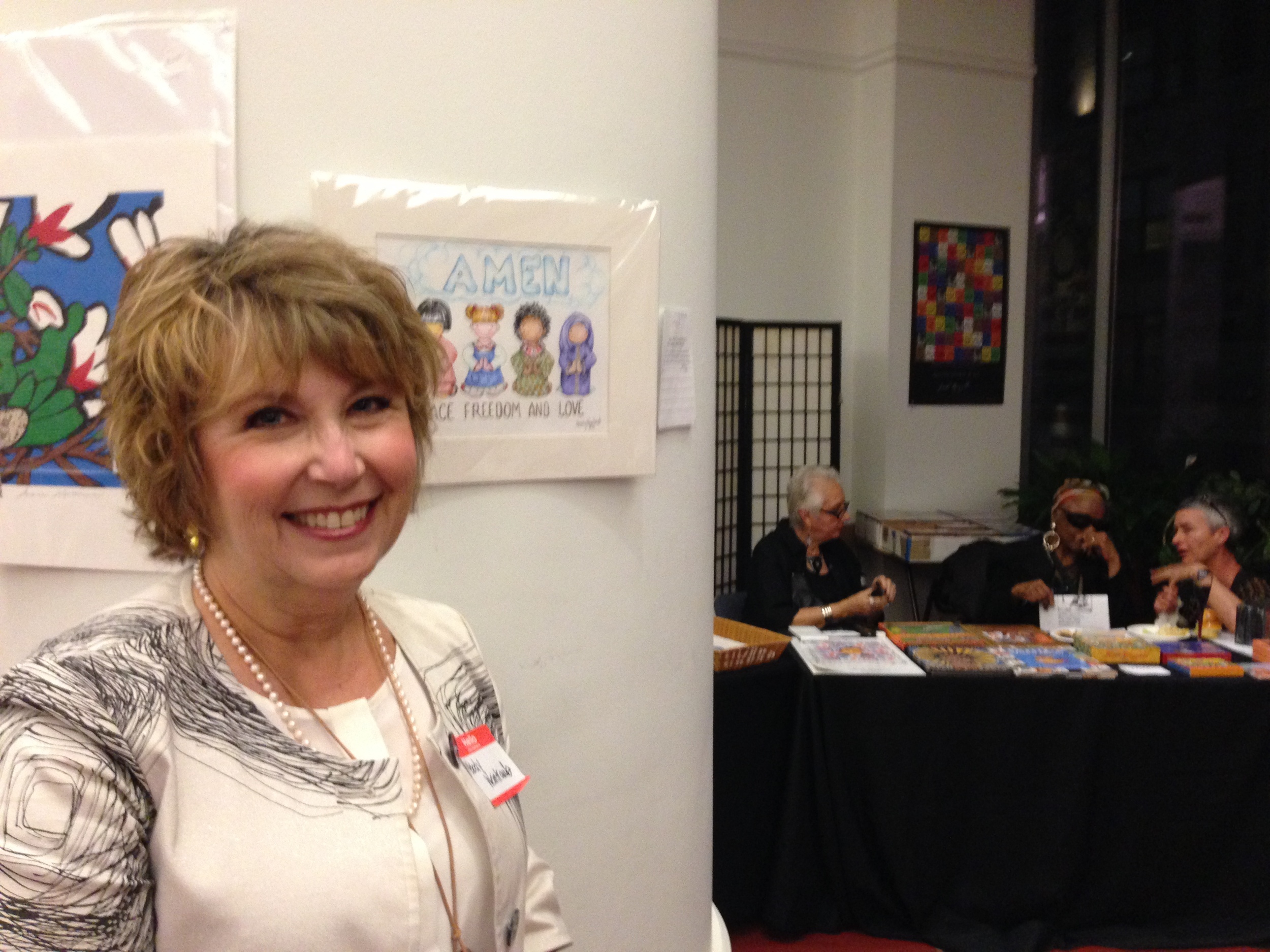 Displaying work at Faith Ringgold's "Anyone Can Fly" Auction (2014).