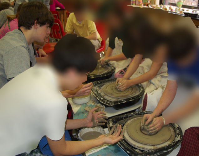 Colton focused student on left.