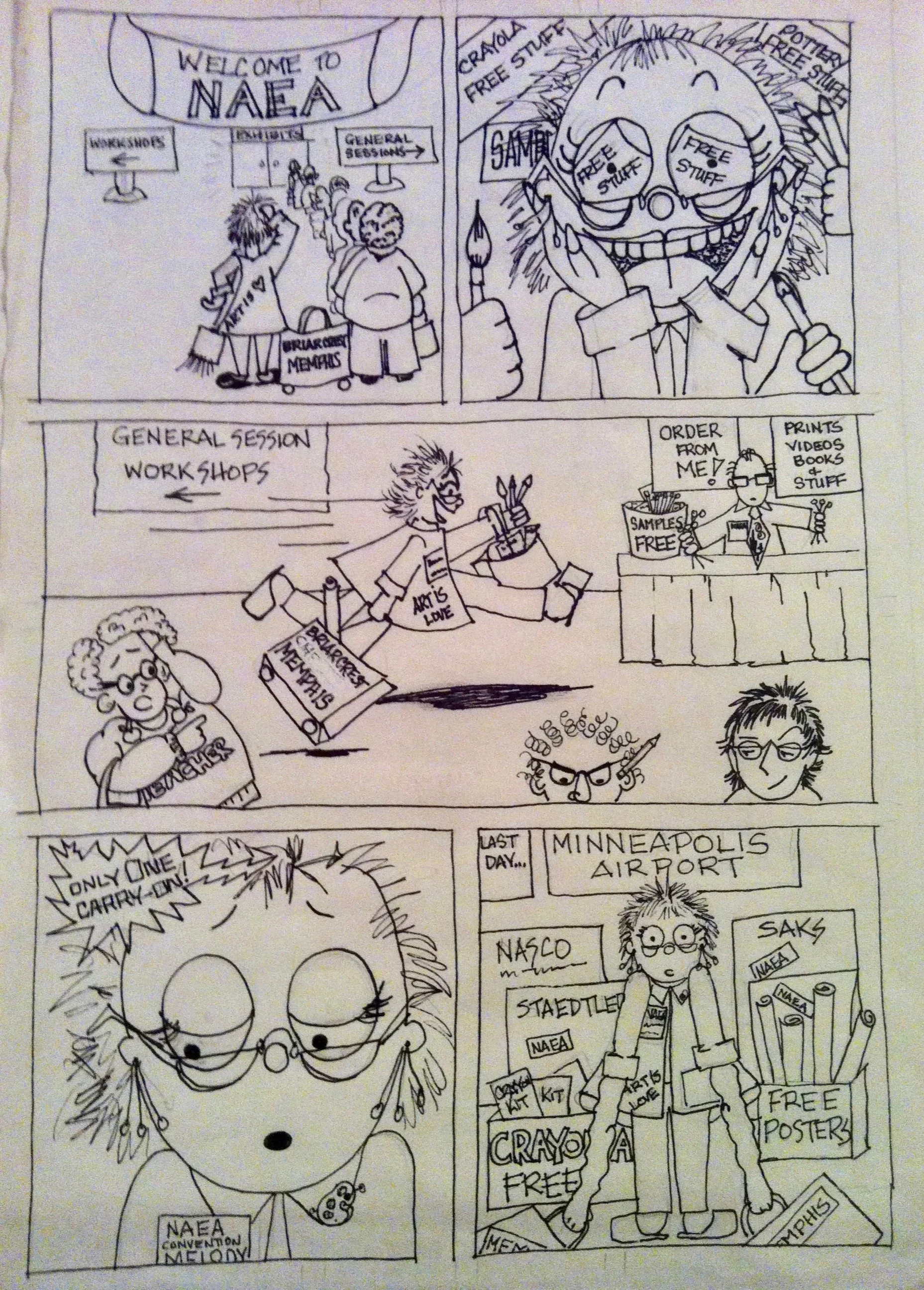 Cartoon Drawing by Melody Weintraub. Do not reprint or post without permission.