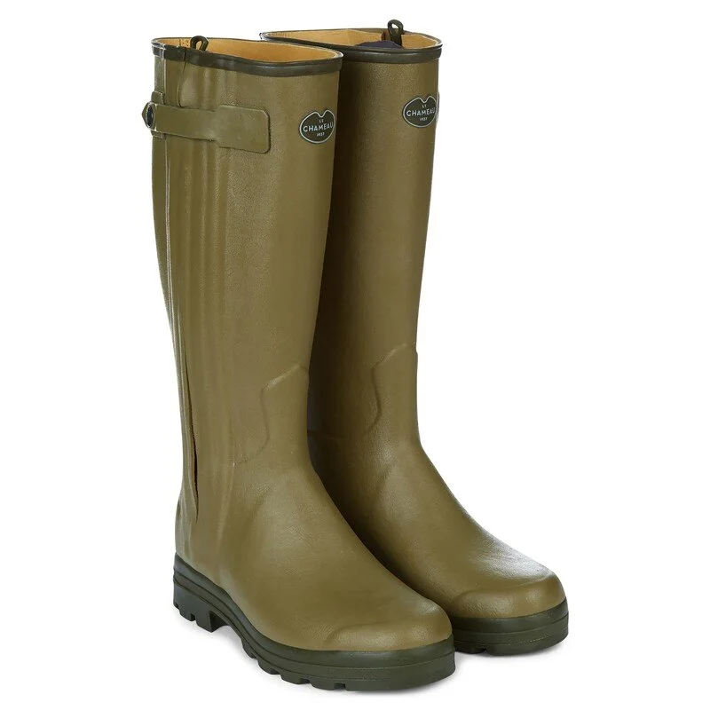 Le Chameau Mens Chasseur Leather Lined 