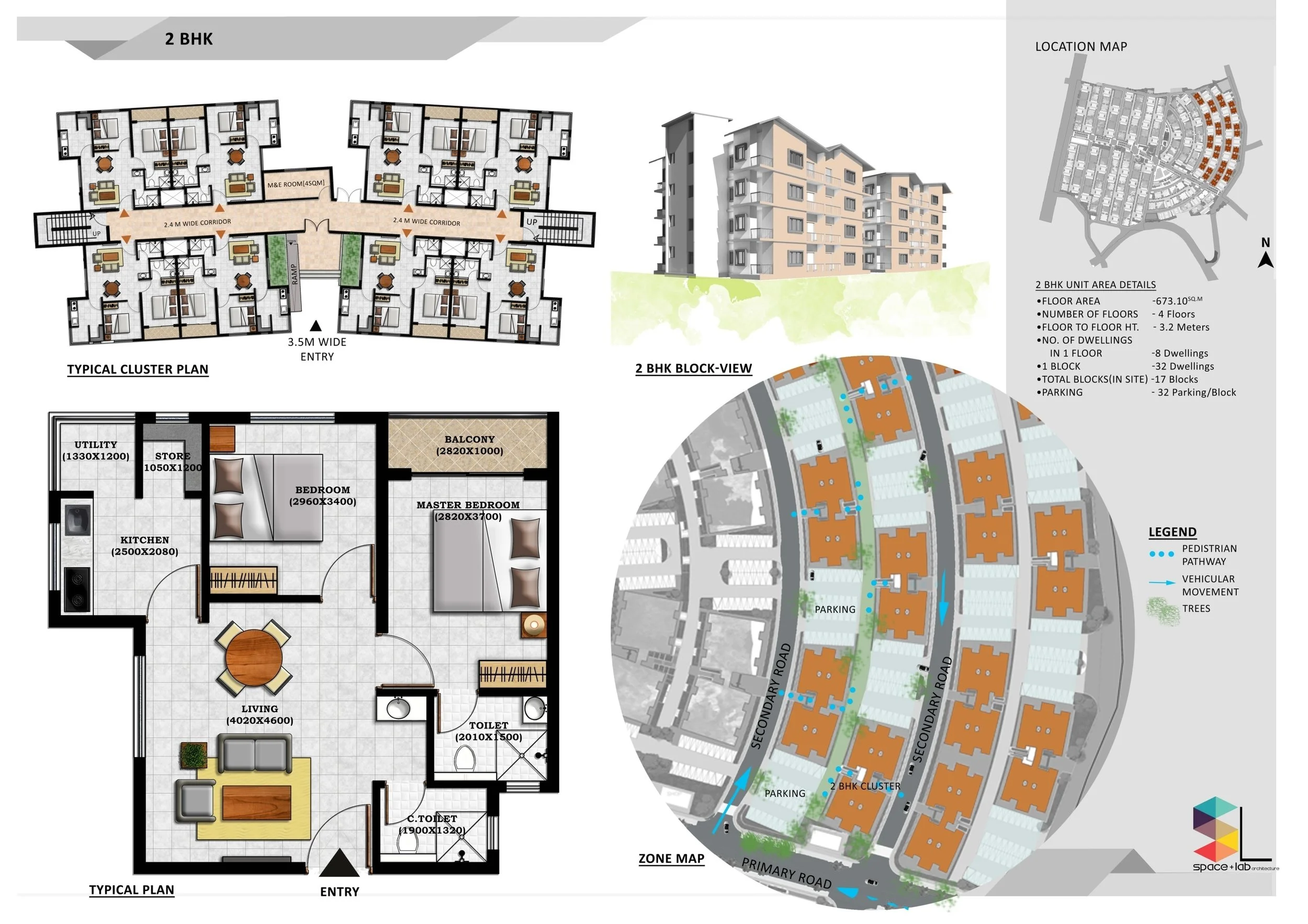 2BHK UNIT PLAN