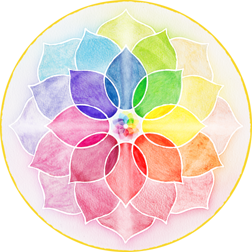 Honour Rainbow Spiral Mandala (BW)