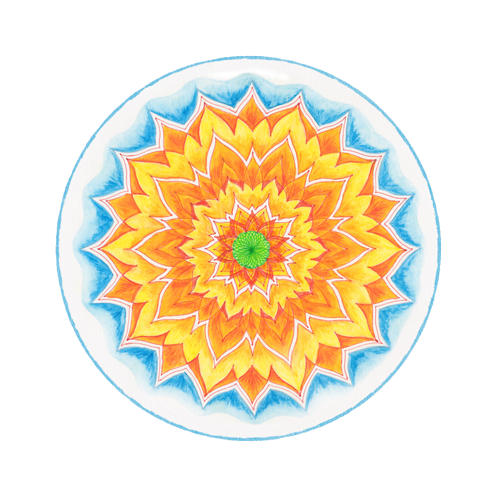 Sunflower of Peace Mandala (BW021)