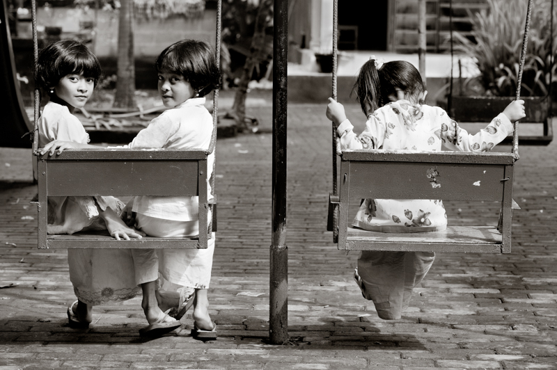Girls at a pre-school in Bali. Shot for Bali Kids. 