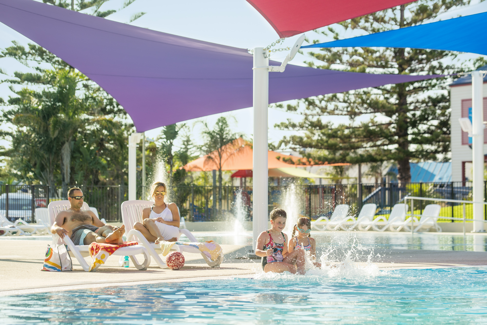 A photograph I took recently for Adelaide Shores of their new pool area. On shoot, I interacted with 'mum and dad' plus the two children to get the look we were after. Three different families, none had ever met each other before. None with modeling experience. I think they did well. In retouching, I had to add blue sky, lighten bodies, remove distractions etc along with all the usual adjustments ensuring colour, contrast and horizon line are all correct.