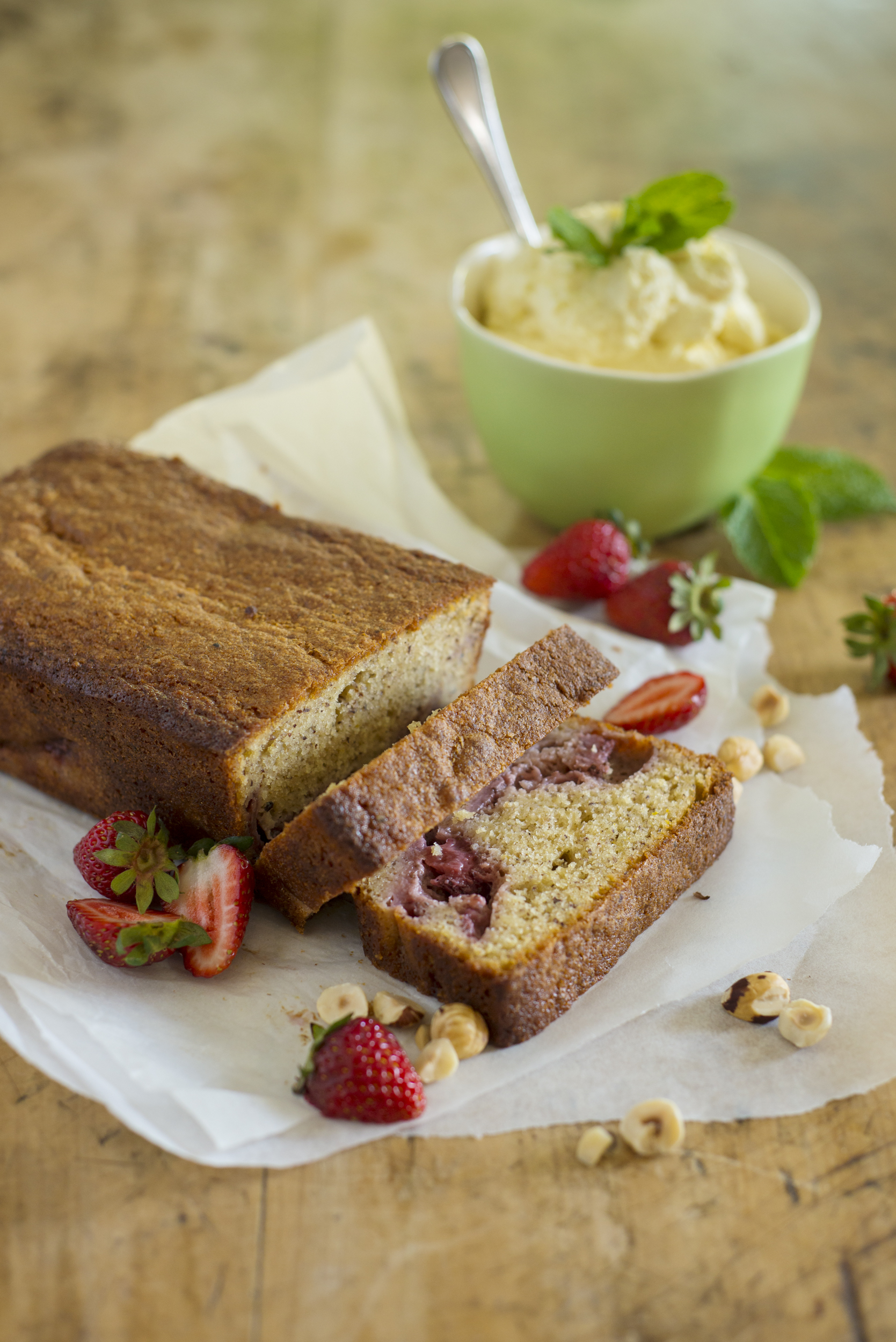 Yummy cake and cream - makes you feel like Grandmas' kitchen. Homely? Stainless steel isn't but rustic wood is. 