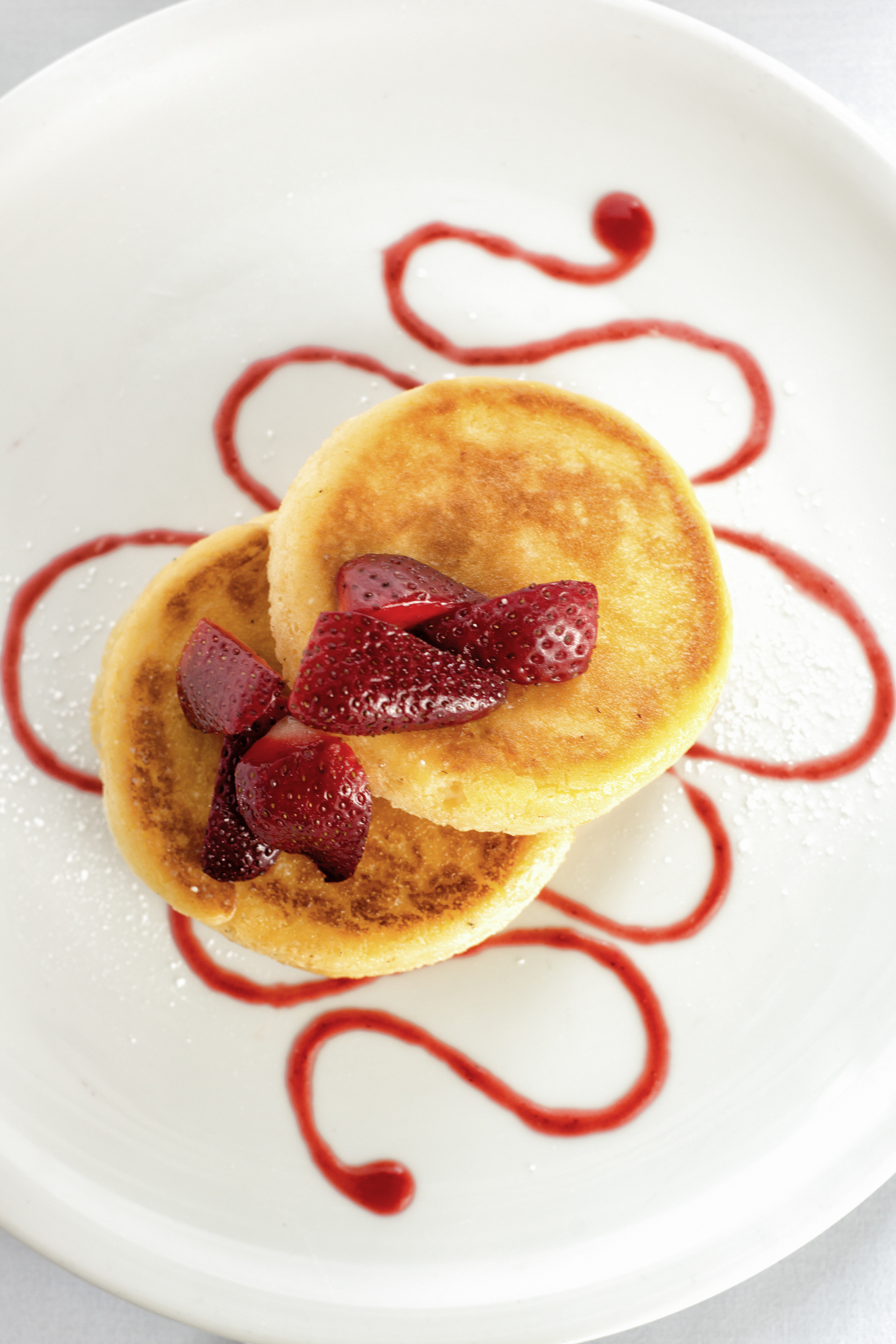 Pancakes. Not so much interest from side level to photograph so why not photograph from the top. No distractions either.
