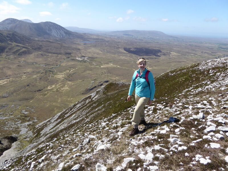 Lorraine Tease from Derry who climbed Muckish for the first time as part of the Women With Altitude event, saying afterwards that she was physically tired, but exhilarated, photo Helen Lawless, Mountaine.jpg