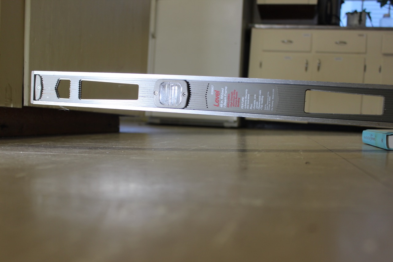 The Meetinghouse floor is just slightly out of level.