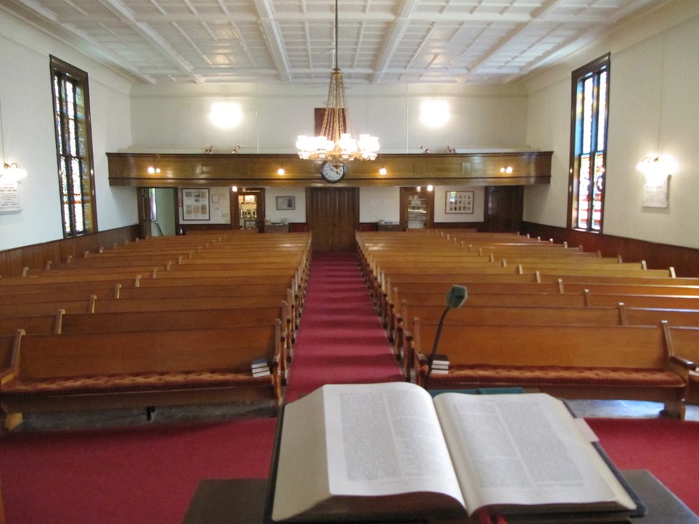  Looking back to the Sanctuary (before preservation work began). 