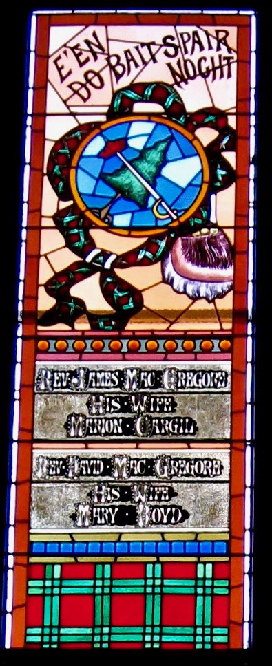  MacGregor Window: “Act carefully but spare nothing.” 