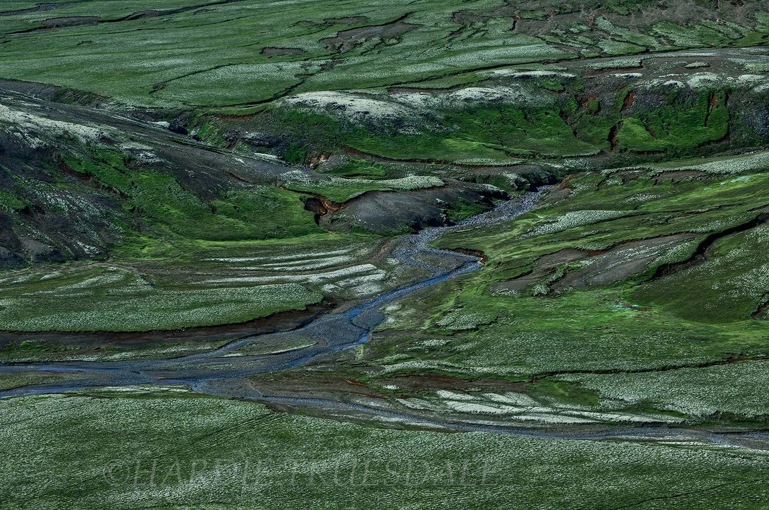Ice#14 "Glacial River Erosion Patterns"