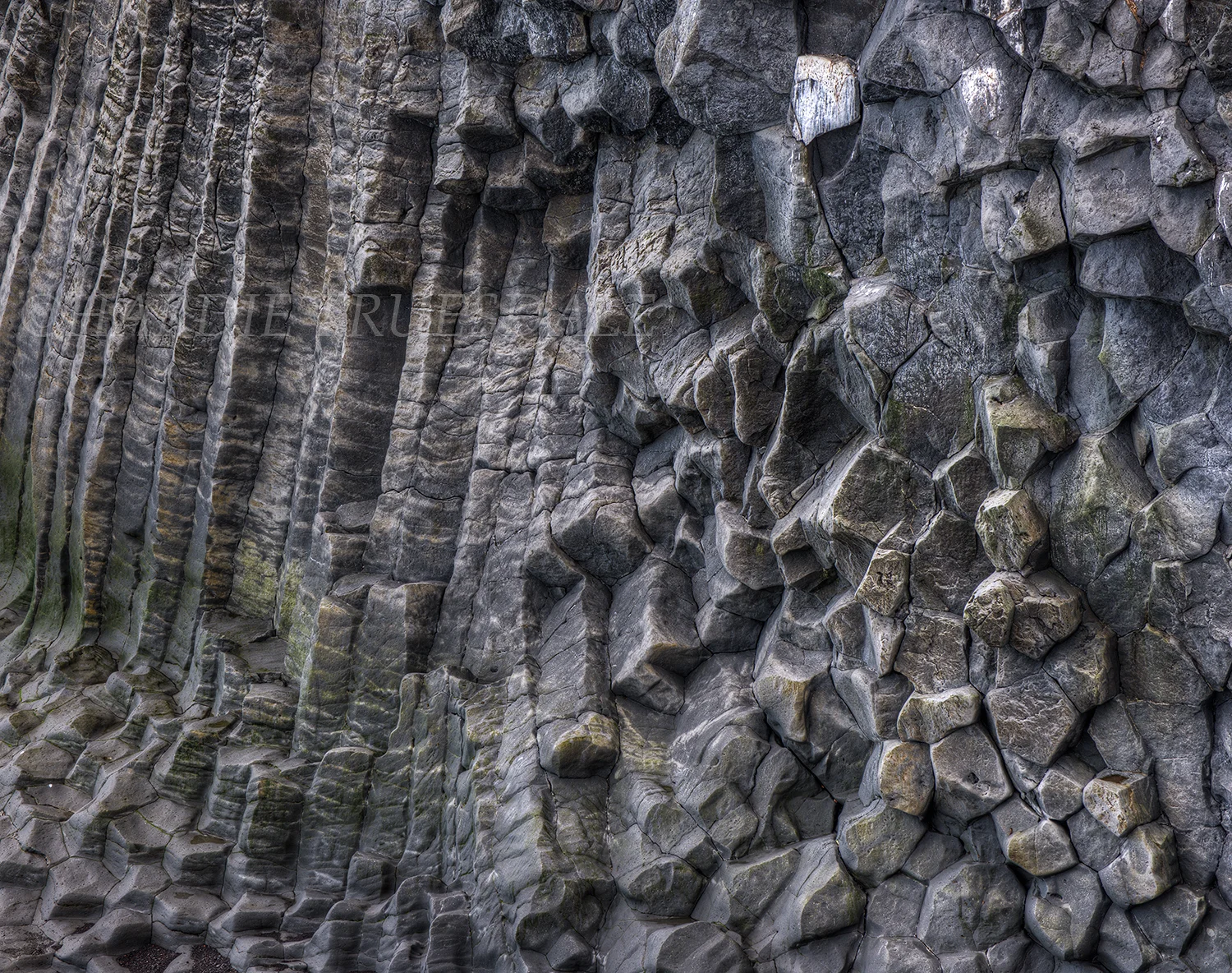Ice#058 "Basalt Patterns, South Shore"