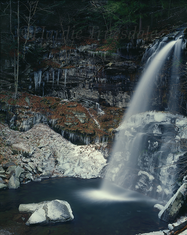 Cks#28 "Winter Waterfall, Platte Clove" 