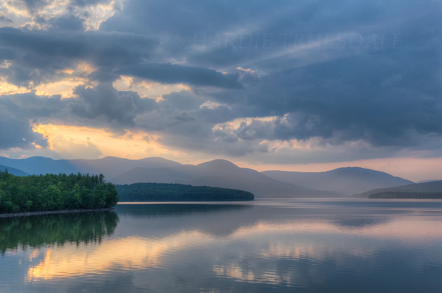 Cks#295 "Pastel Sunset, Ashokan Reservoir"