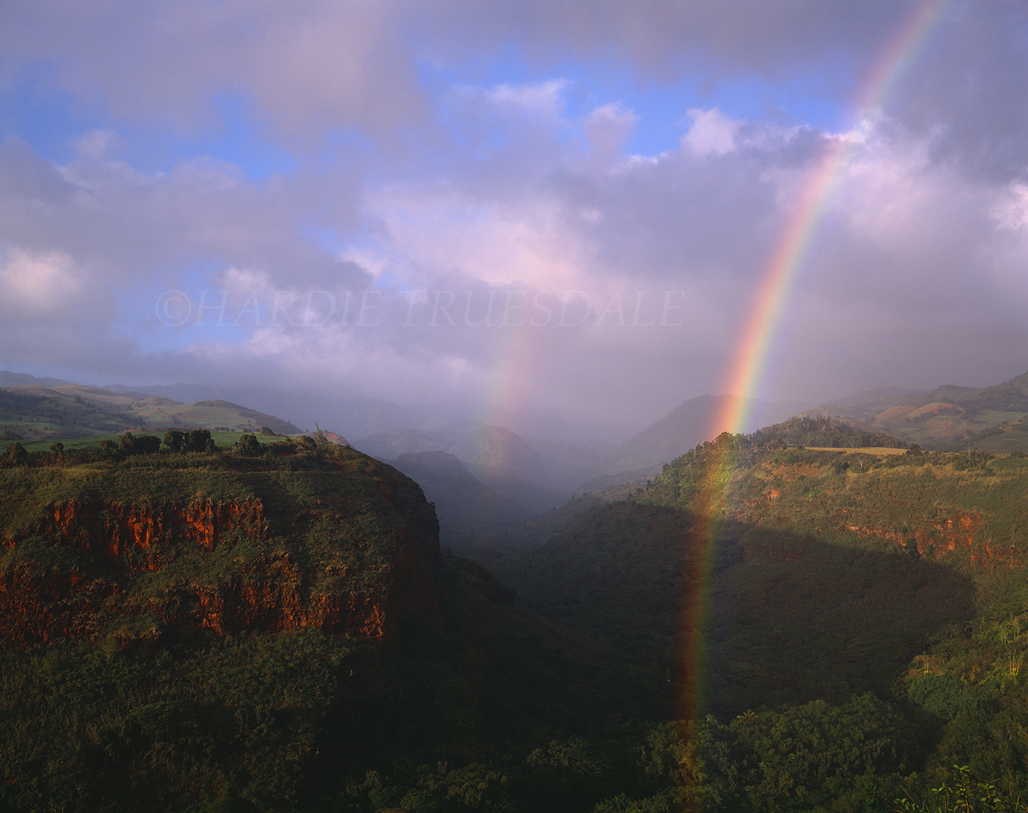  HI#025 "Double Rainbow,&nbsp; Hanapepe Valley, Kauai, HI"  