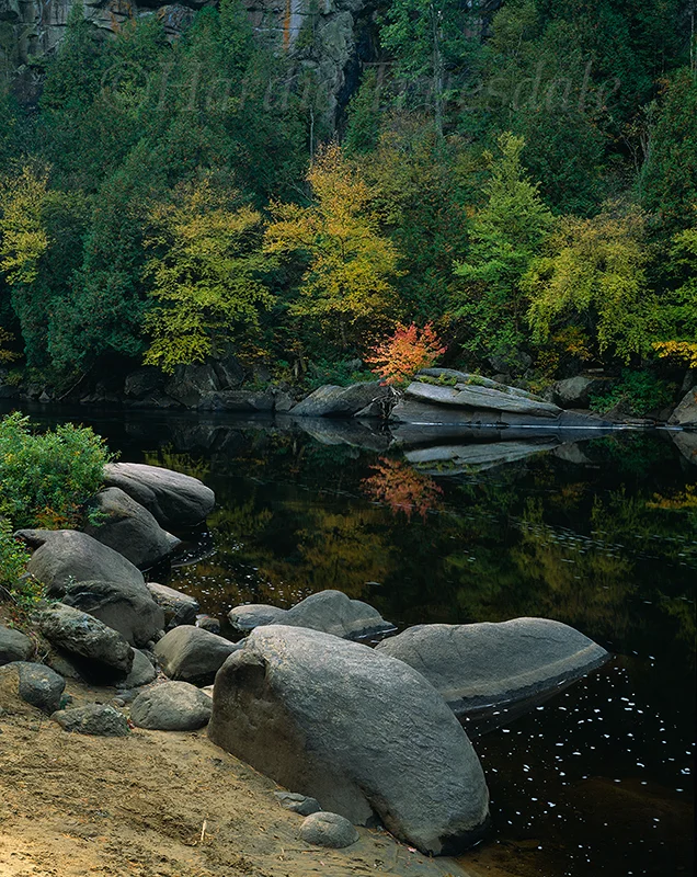  Adk#032 "Blue Ledges, Hudson River, Adirondack Preserve, NY" 