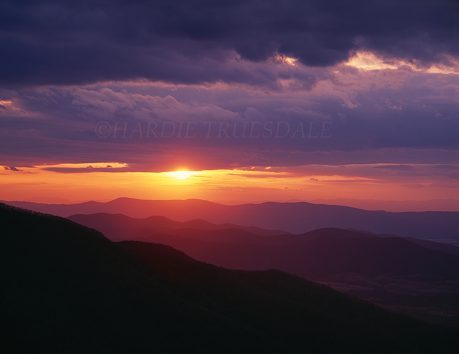 VA#001 Blue Ridge Sunset, Shenandoah National Park, VA