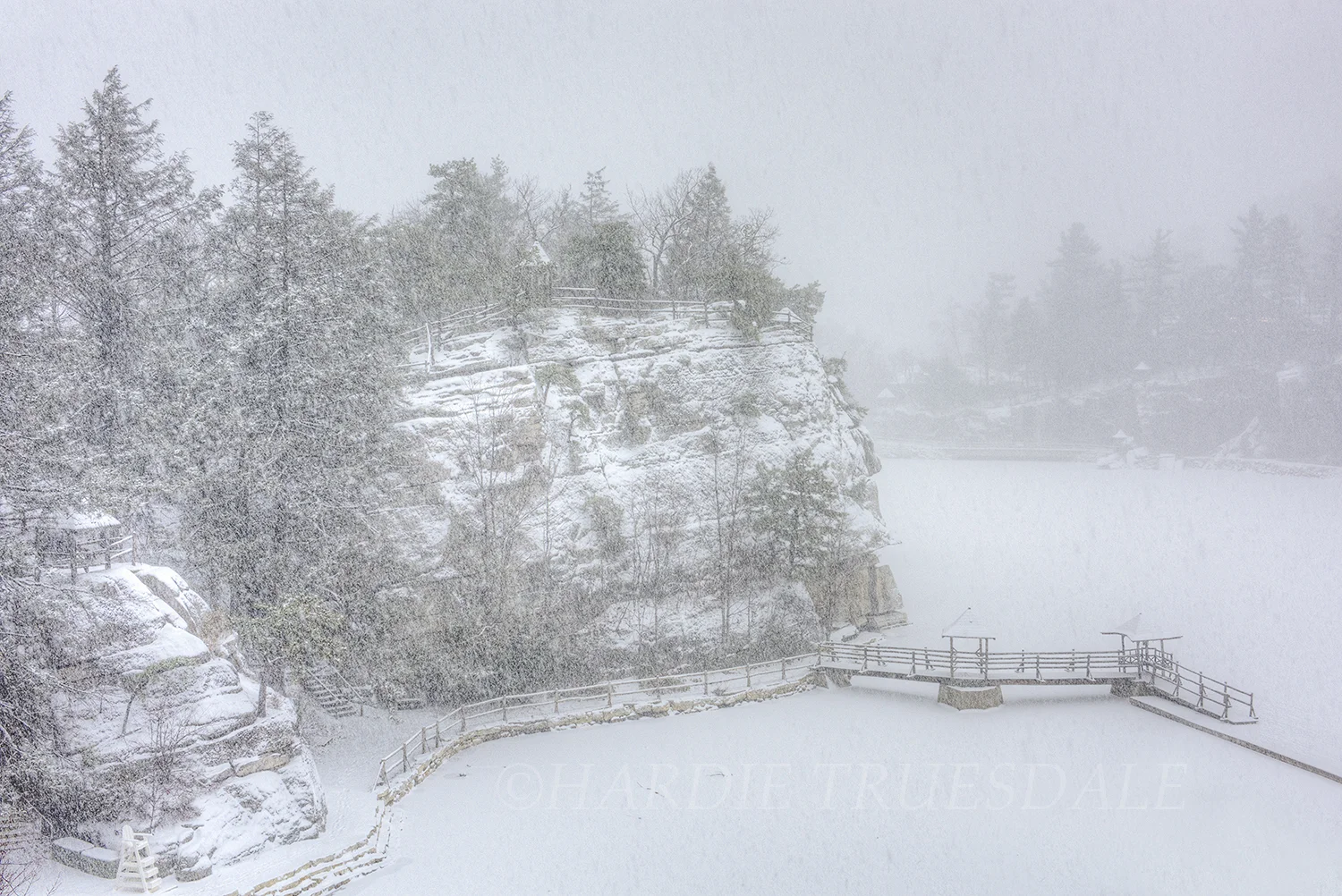 Gks#884 "Blizzard, Lake Mohonk, Mohonk Mountain House Resort"