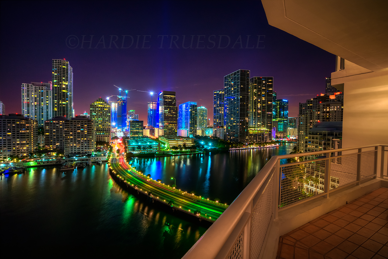 FL#4 "Miami Heat, Night Views from Brickell Key"