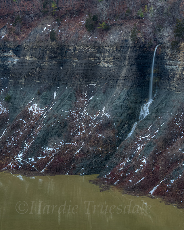 WNY#068 "Seasonal Waterfall, High Banks, Letchworth State Park, NY"