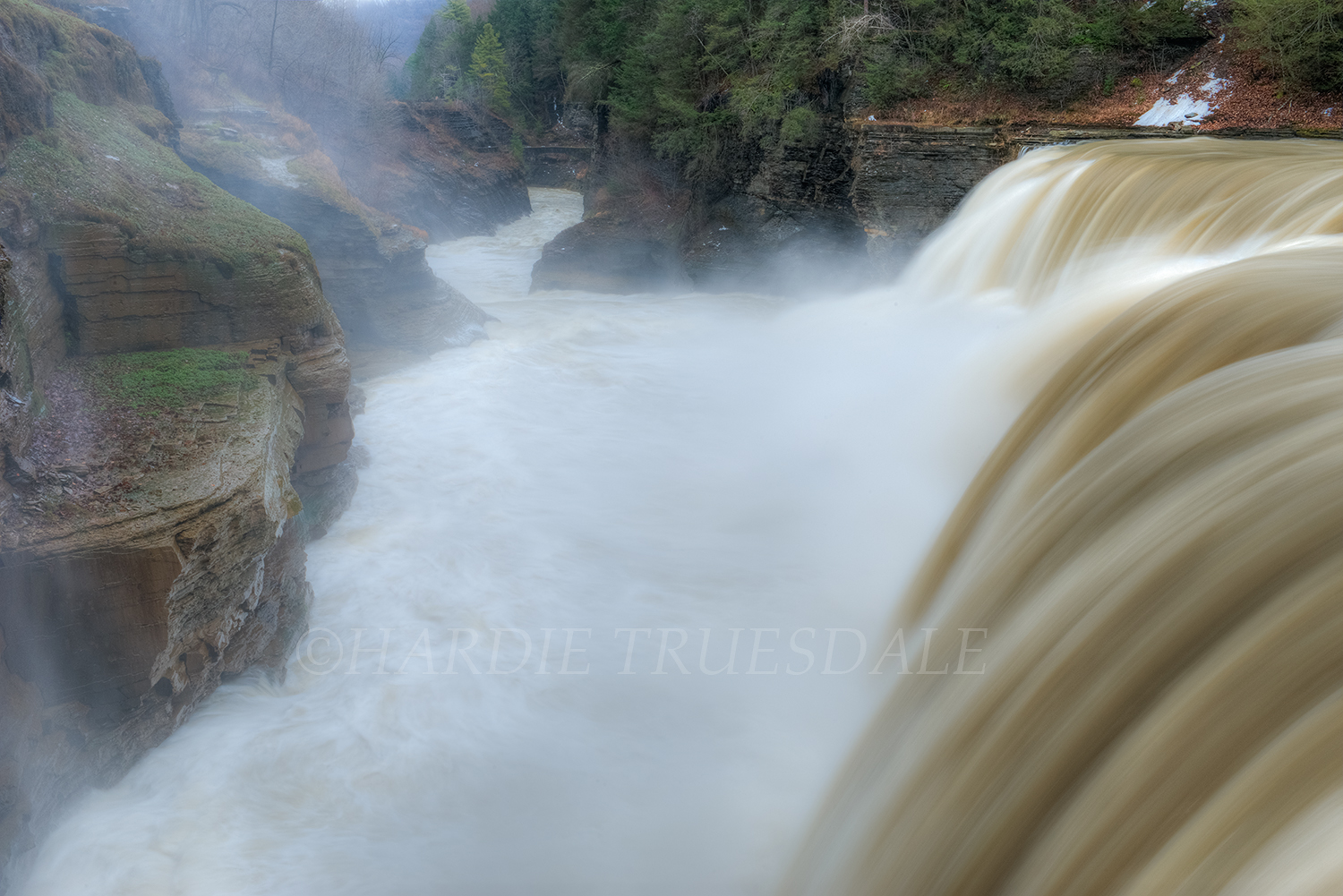 WNY#069 "Lower Falls, Genesee River, Letchworth State Park, NY"