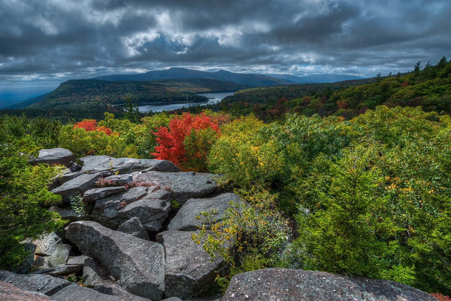 Cks#307 "Stormy Fall Sunset Rock Views"